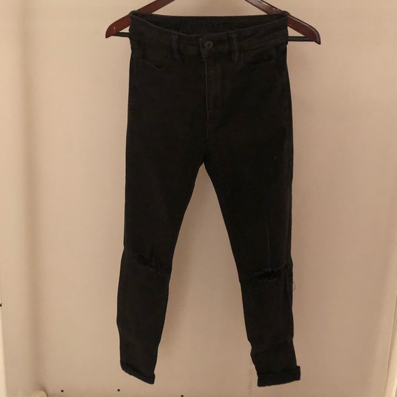 Black slash jeans